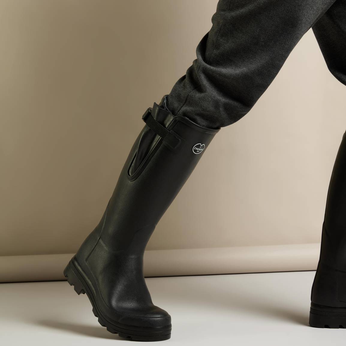 LE CHAMEAU Vierzonord Boots - Mens Neoprene Lined - Black Le Chameau