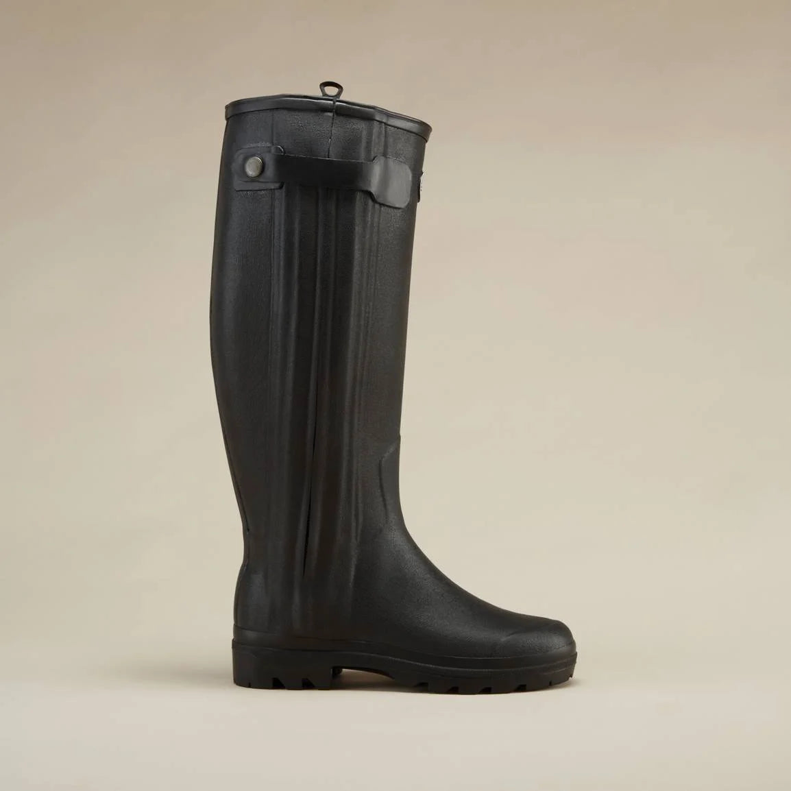LE CHAMEAU Chasseur Boots - Ladies Neoprene Lined Full Zip - Black Le Chameau