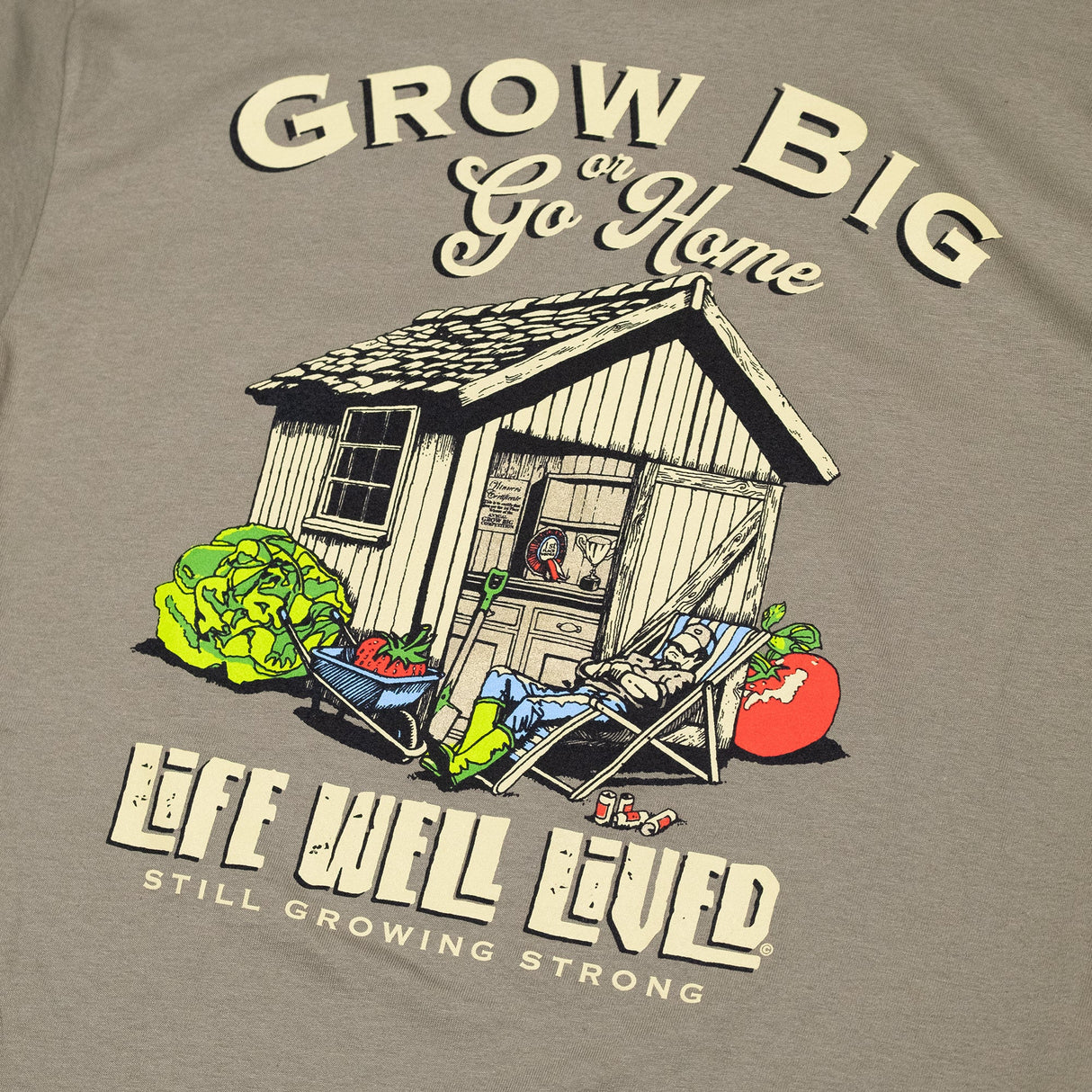LIFE WELL LIVED Grow Big T-Shirt - Men's Soft Cotton - Prairie Dust