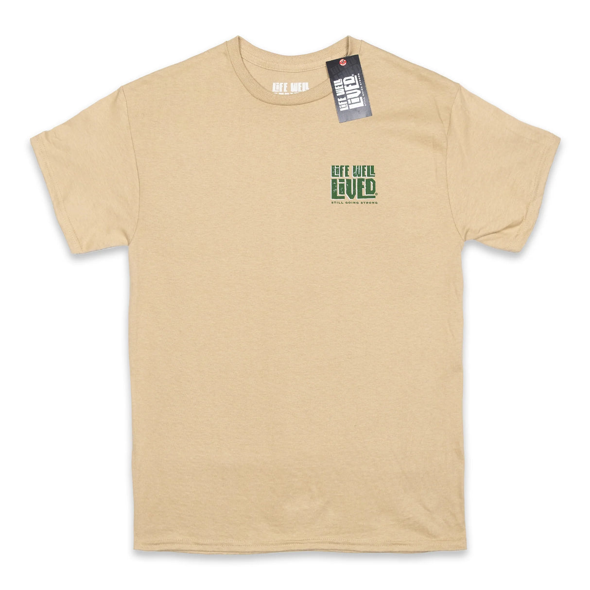 LIFE WELL LIVED Hops & Dreams T-Shirt - Men's Soft Cotton - Tan