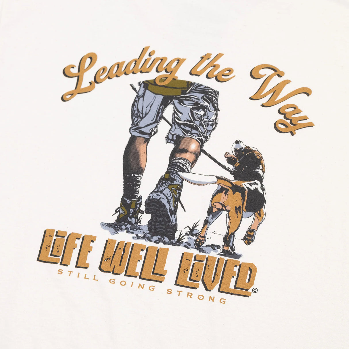 LIFE WELL LIVED Leading The Way T-Shirt - Men's Soft Cotton - Natural