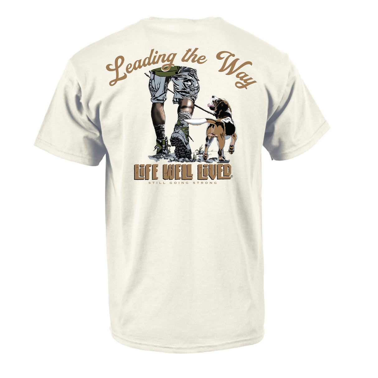 LIFE WELL LIVED Leading The Way T-Shirt - Men's Soft Cotton - Natural