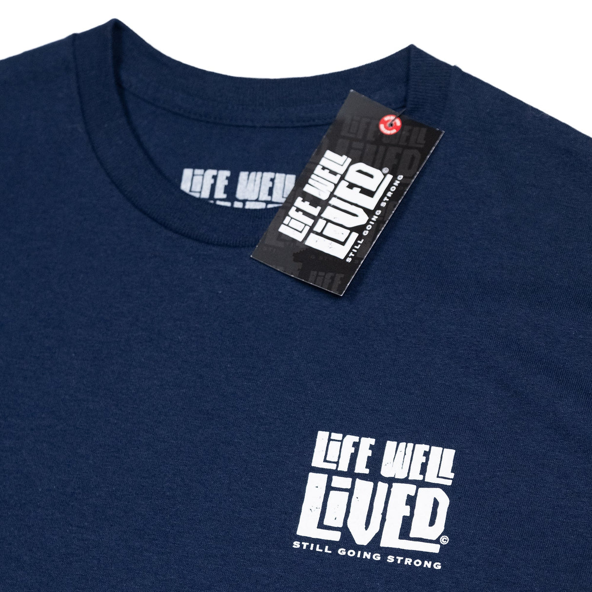 LIFE WELL LIVED Original Legend T-Shirt - Men's Soft Cotton - Navy