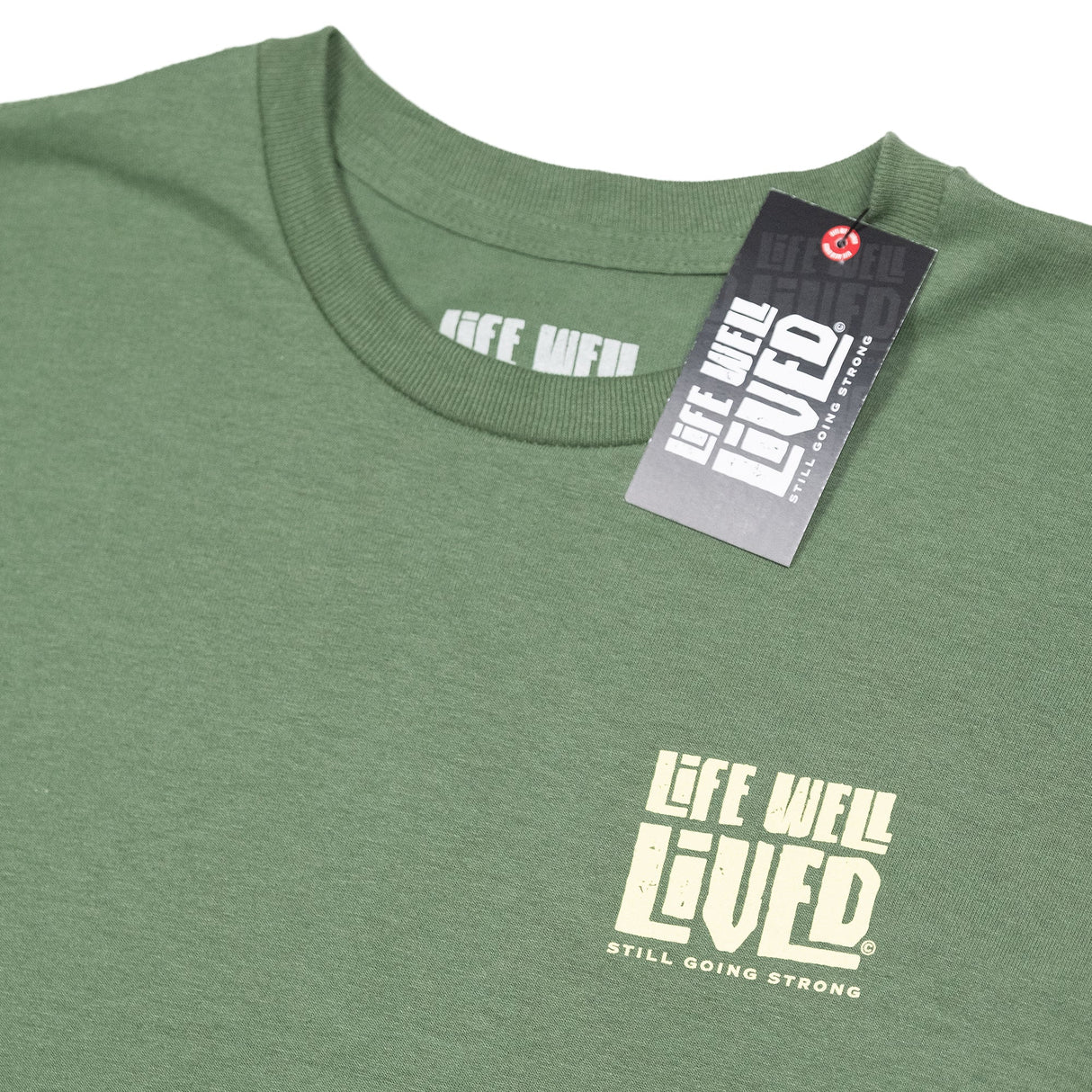 LIFE WELL LIVED Weekend Warrior T-Shirt - Men's Soft Cotton - Military Green