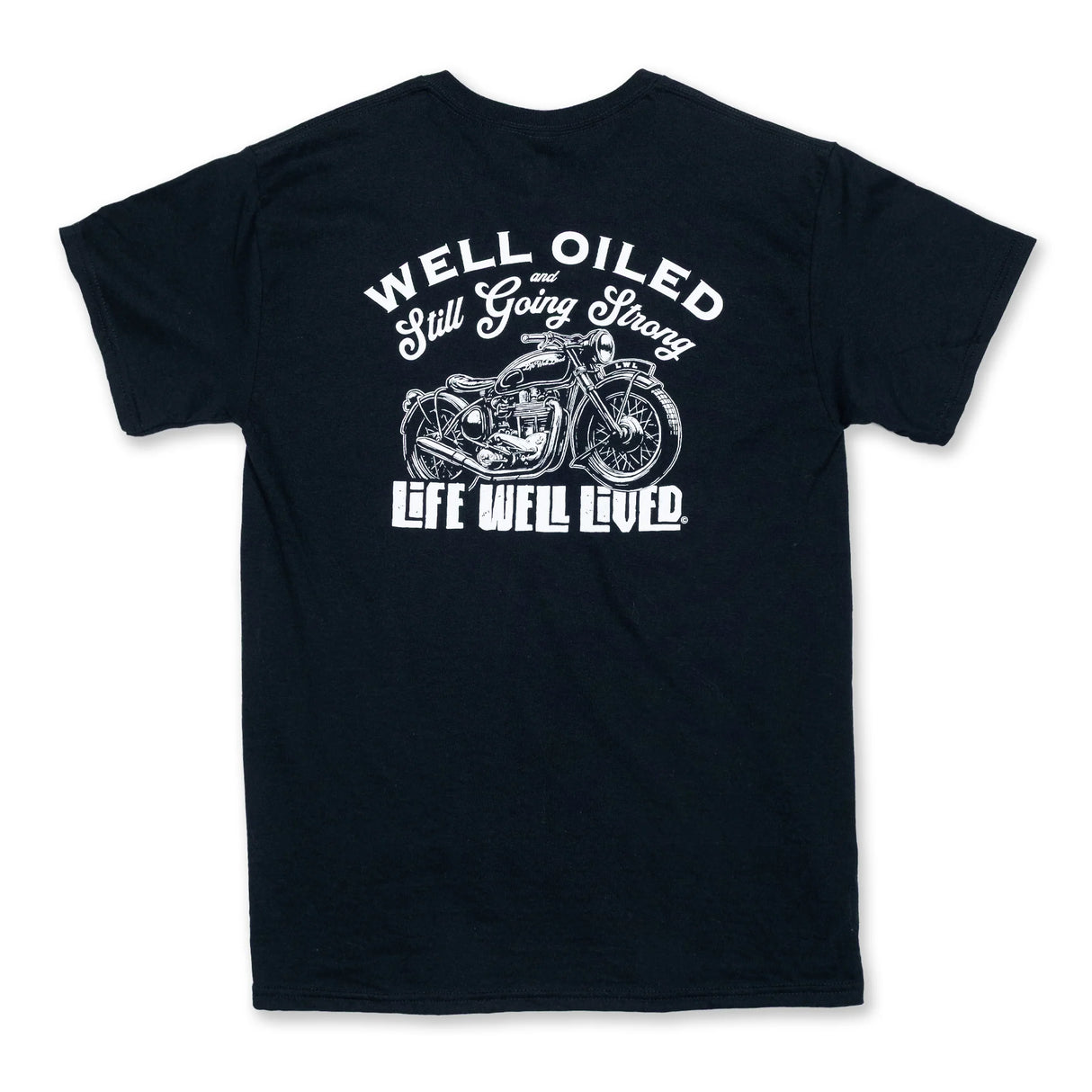 LIFE WELL LIVED Well Oiled Bike T-Shirt - Men's Soft Cotton - Black