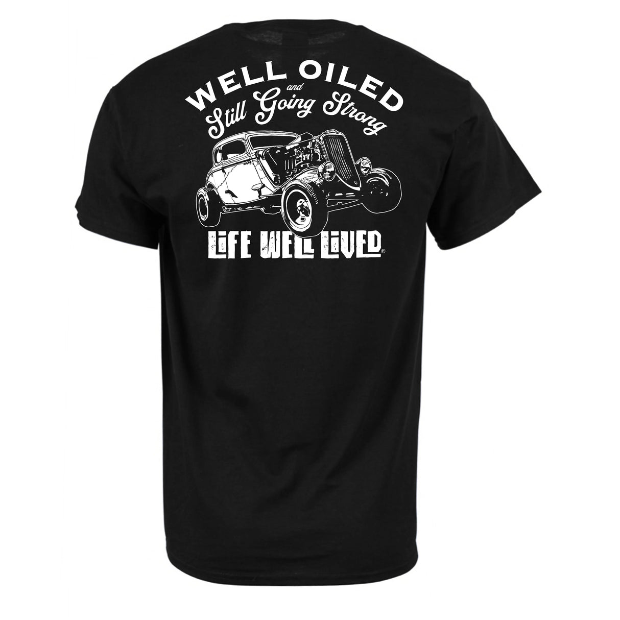 LIFE WELL LIVED Well Oiled Car T-Shirt - Men's Soft Cotton - Black