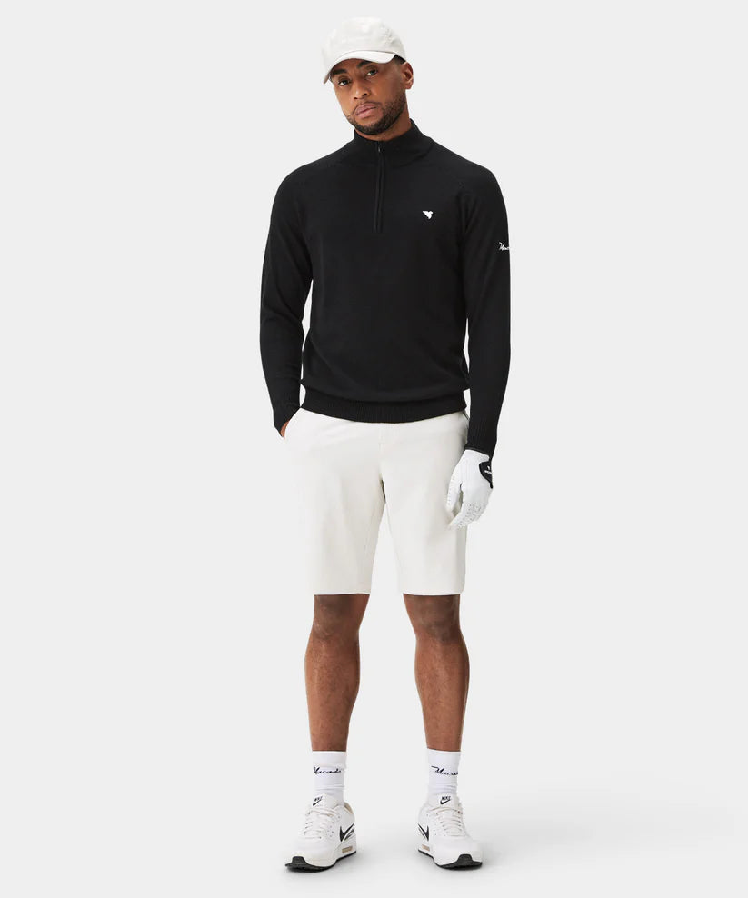 MACADE Bridge Merino Quarter Zip – Men's – Black