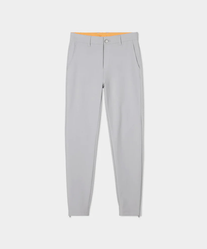 MACADE Men’s Four-Way Stretch Golf Joggers – Tapered Performance Fit – Light Grey