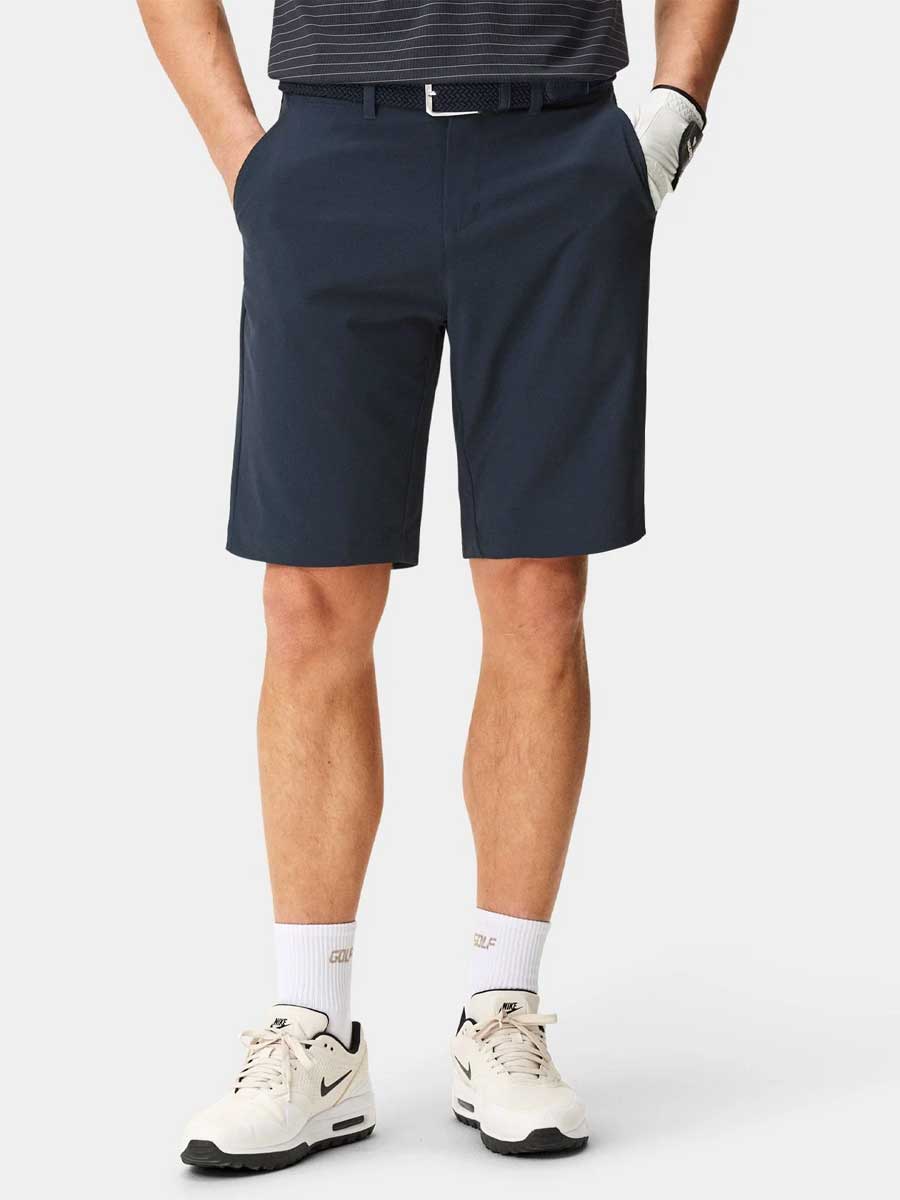 MACADE Men’s Four-Way Stretch Golf Shorts – Tapered Performance Fit – Navy