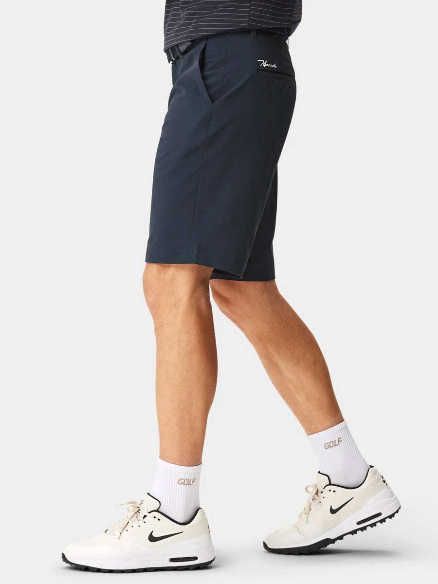 MACADE Men’s Four-Way Stretch Golf Shorts – Tapered Performance Fit – Navy