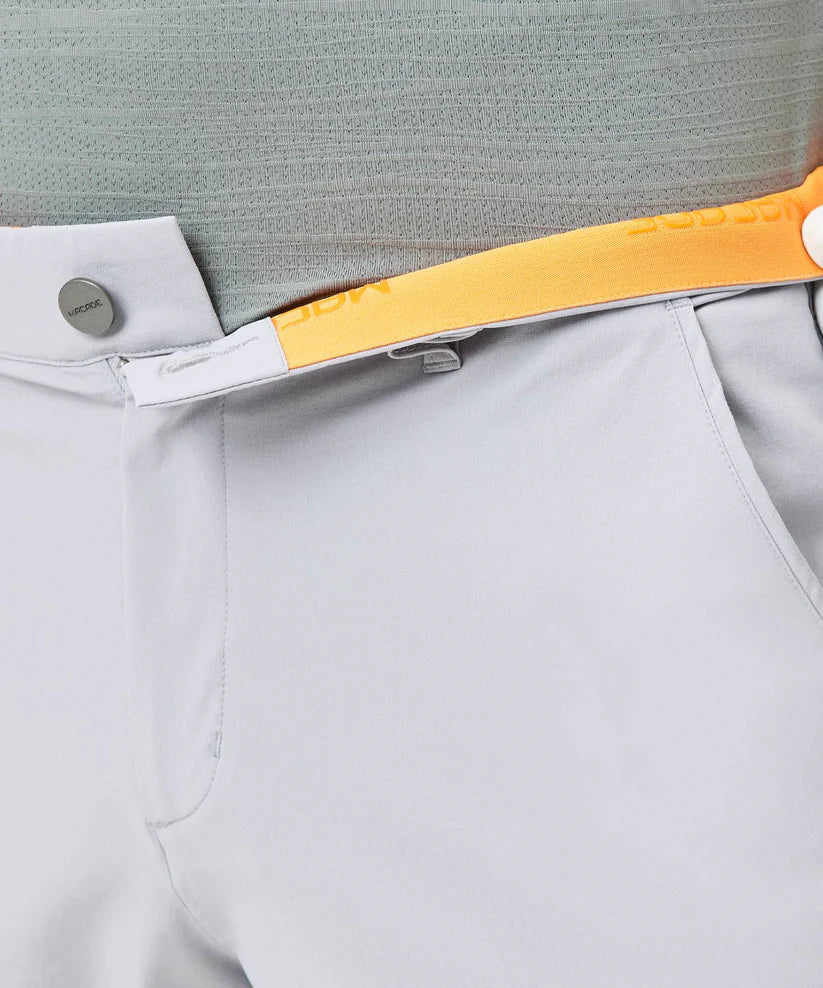 MACADE Men's Lightweight Golf Trousers – Technical Stretch Tapered Fit - Light Grey - Waistband