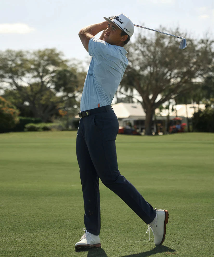MACADE Men's Lightweight Golf Trousers – Technical Stretch Tapered Fit - Navy - Lifestyle