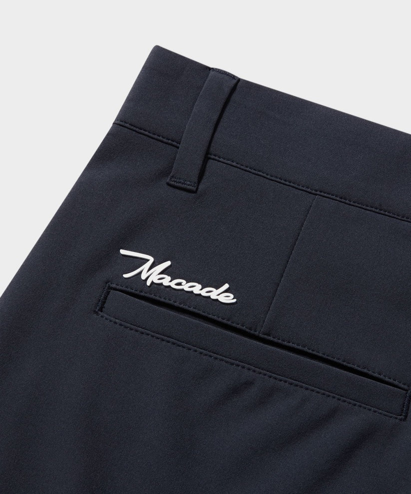 MACADE Men's Lightweight Golf Trousers – Technical Stretch Tapered Fit - Navy - Logo