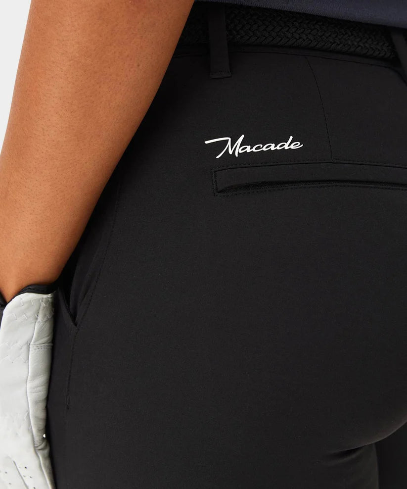 MACADE Women’s Four-Way Stretch Golf Joggers – Tapered Athletic Fit – Black