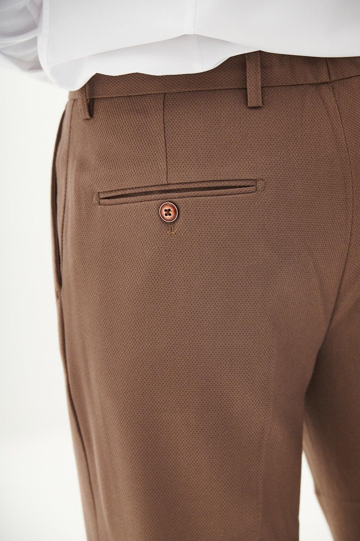 40% OFF - MARC DARCY HM5 Tailored Trousers - Mens Slim Fit - Tan - Sizes: 44 & 46 Regular