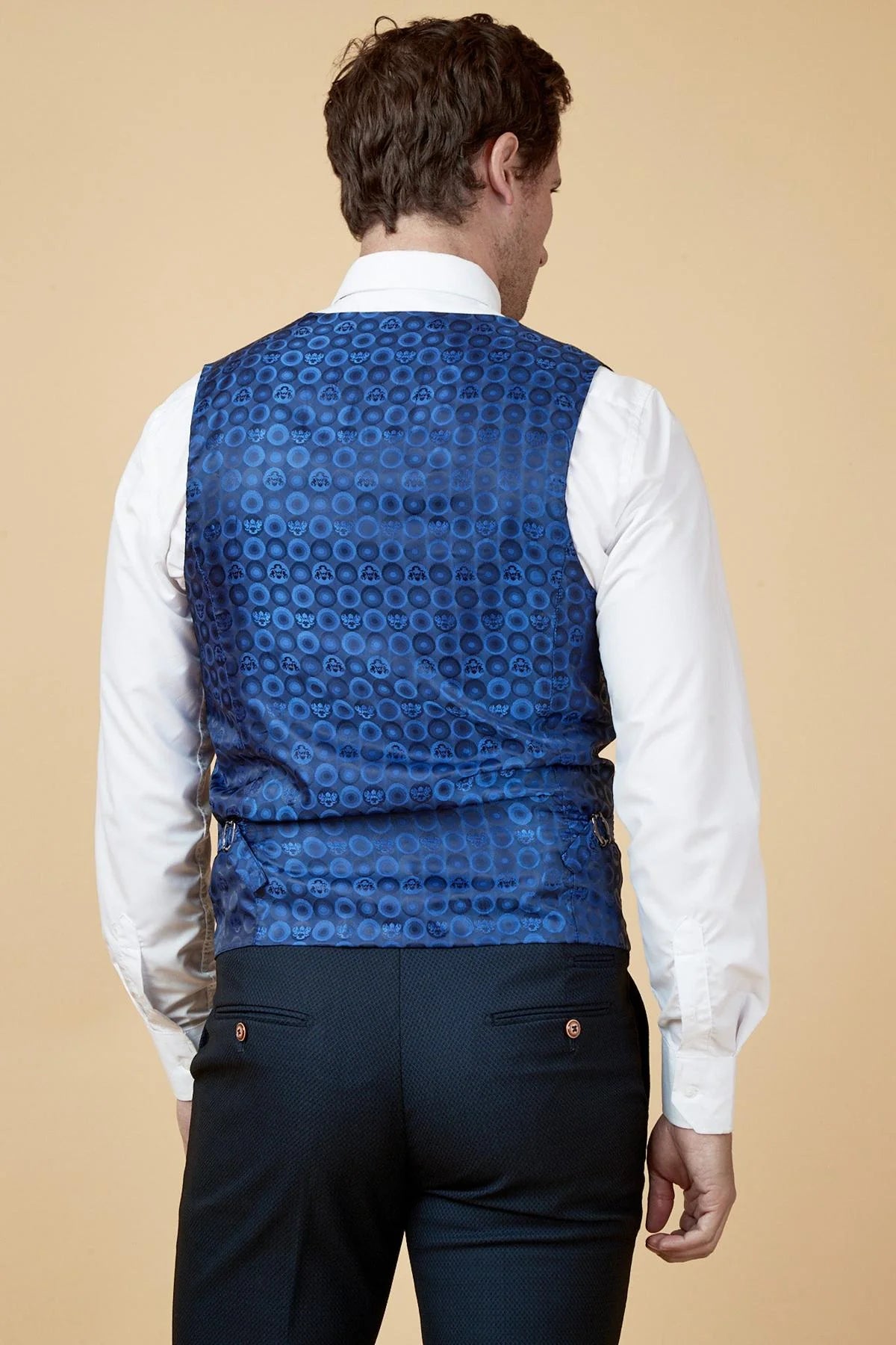 40% OFF - MARC DARCY Max Single Breasted Waistcoat - Navy - Size: UK 46