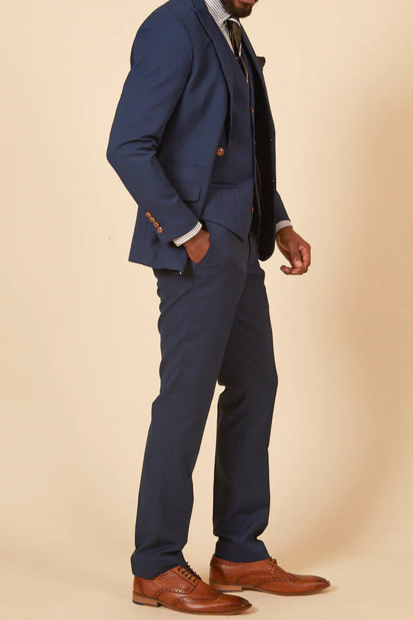 MARC DARCY Max Blazer - Mens Slim Fit - Royal Blue Marc Darcy