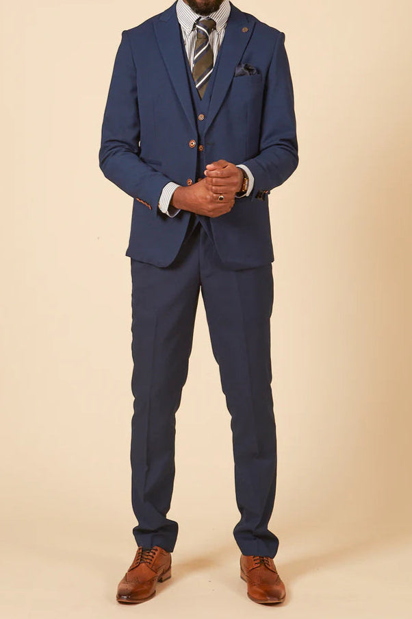 MARC DARCY Max Blazer - Mens Slim Fit - Royal Blue Marc Darcy