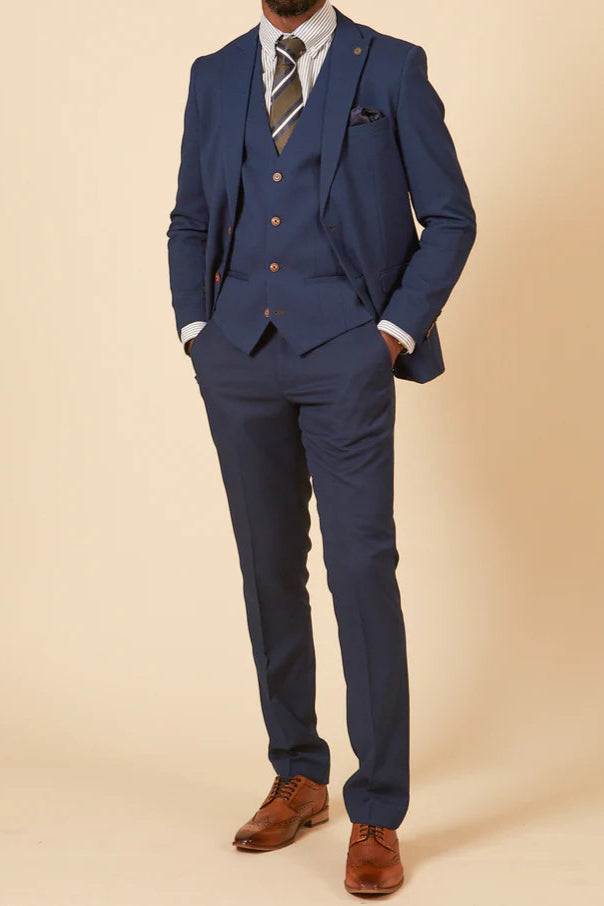 MARC DARCY Max Blazer - Mens Slim Fit - Royal Blue Marc Darcy
