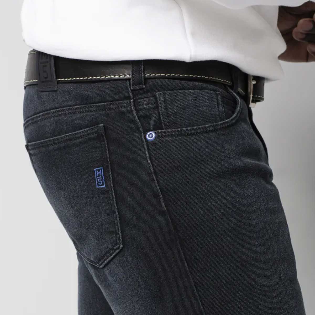 MEYER Casual Jeans Belt - Handmade Leather - Black