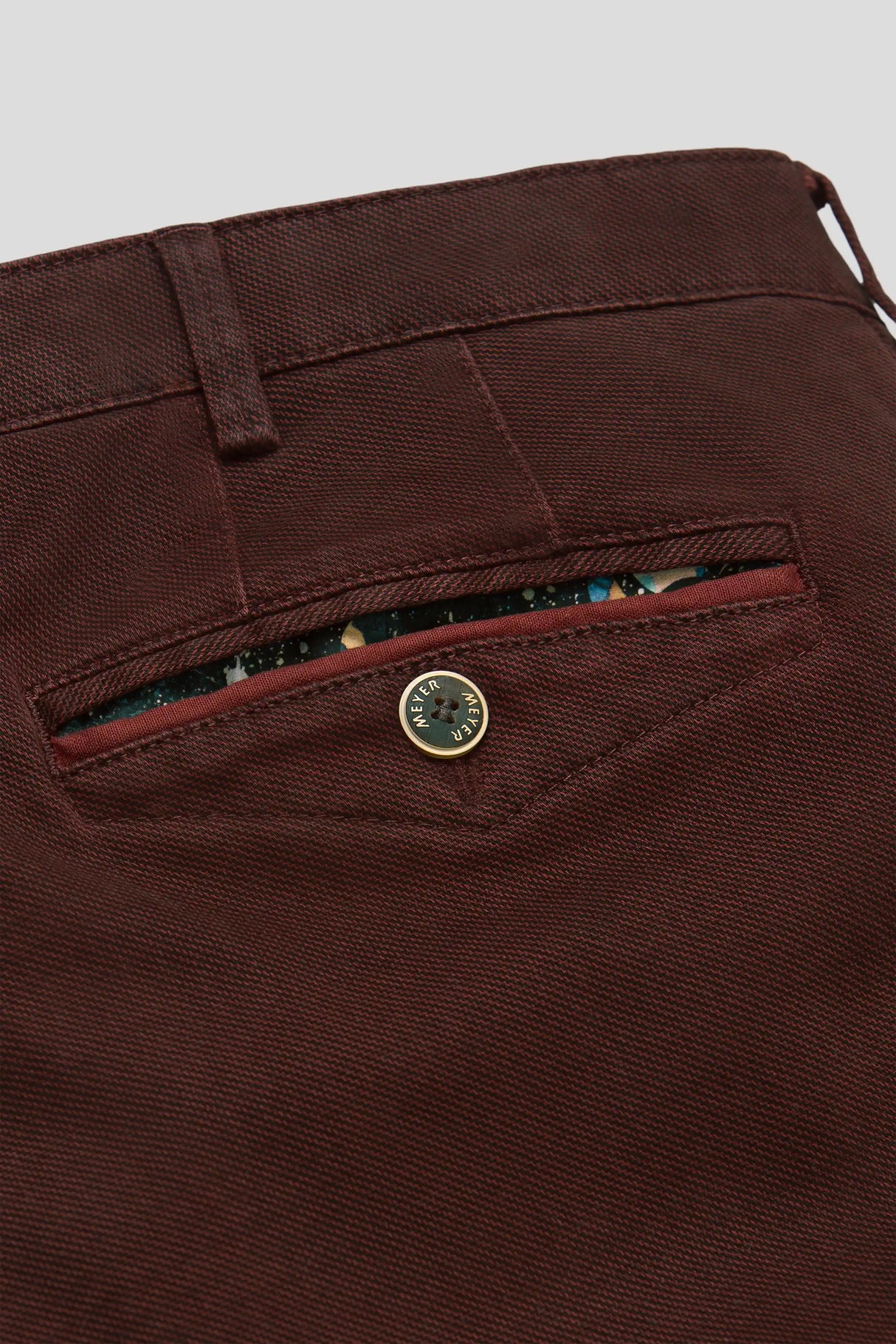 MEYER Chicago Trousers - 5613 Fine Micro Cotton Chinos - Bordeaux Meyer
