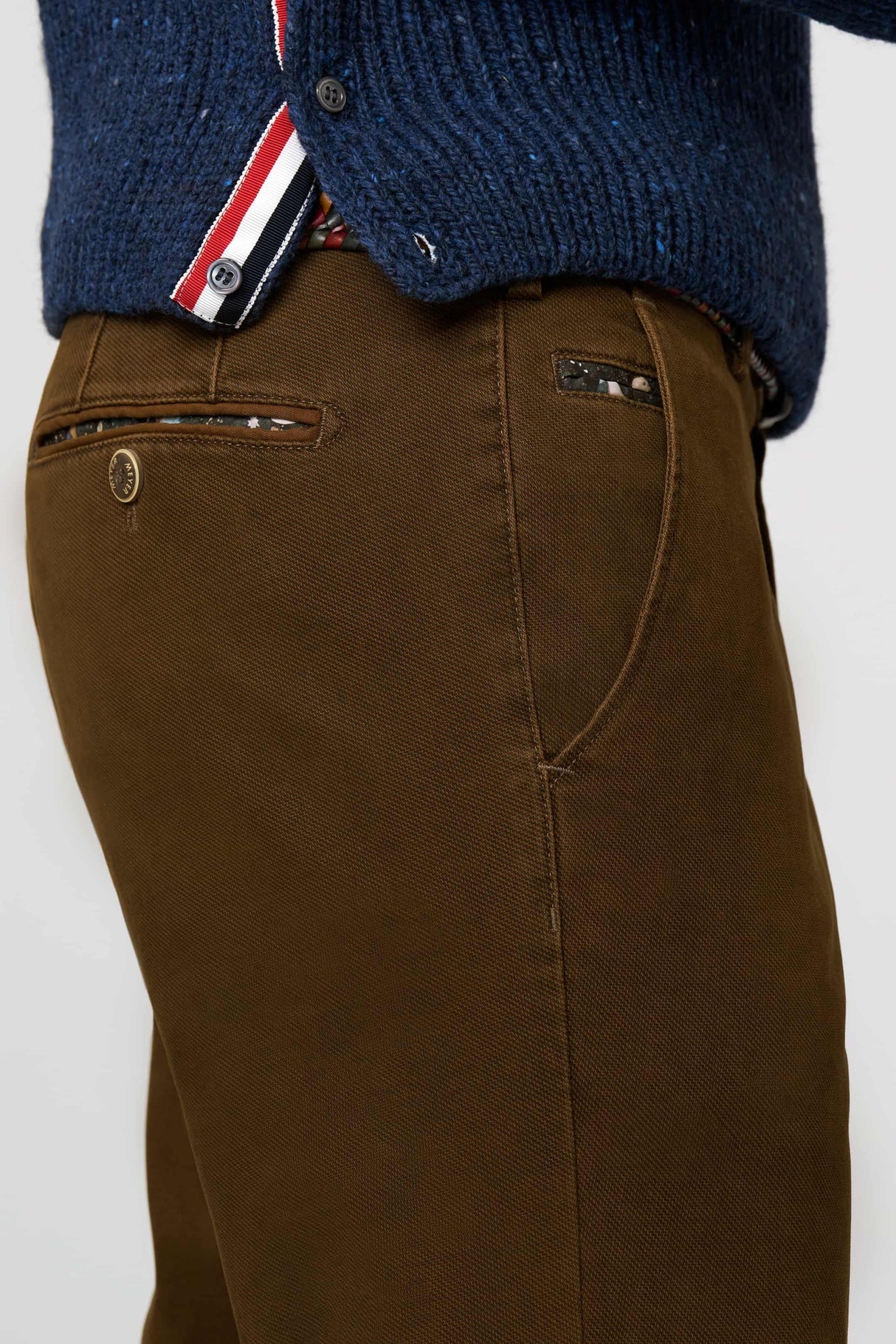 MEYER Chicago Trousers - 5613 Fine Micro Cotton Chinos - Caramel