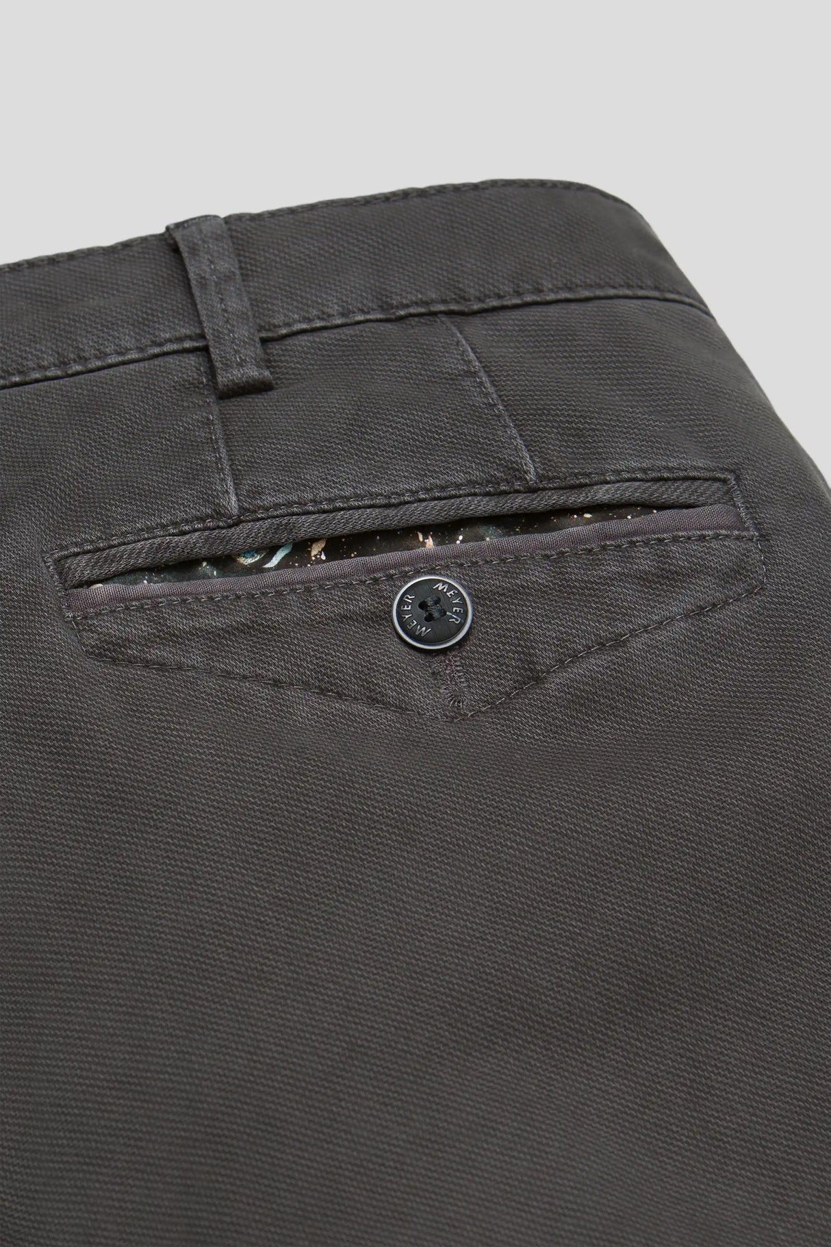 MEYER Chicago Trousers - 5613 Fine Micro Cotton Chinos - Mid Grey