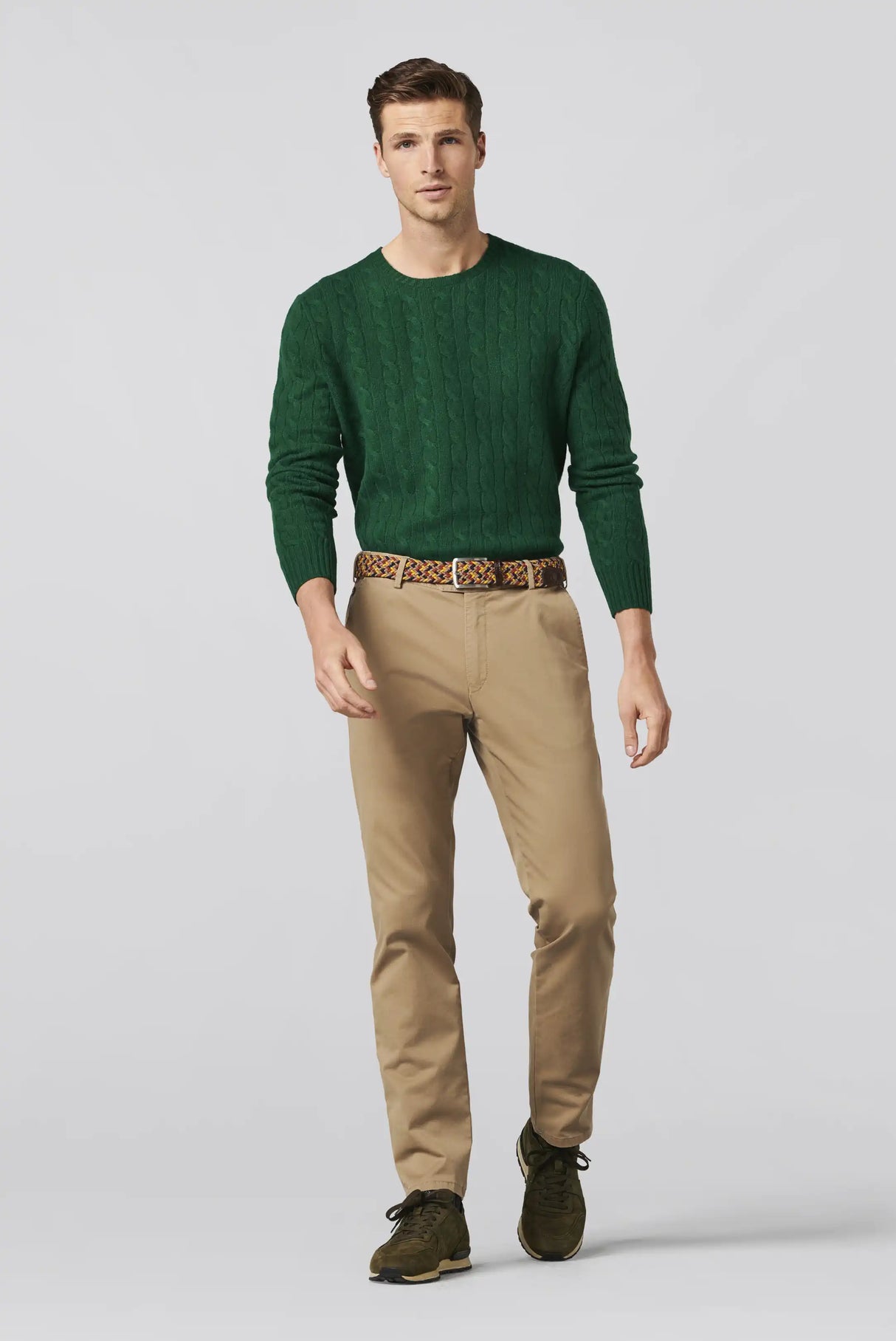 MEYER Oslo Trousers - 316 Luxury Cotton Chinos - Camel