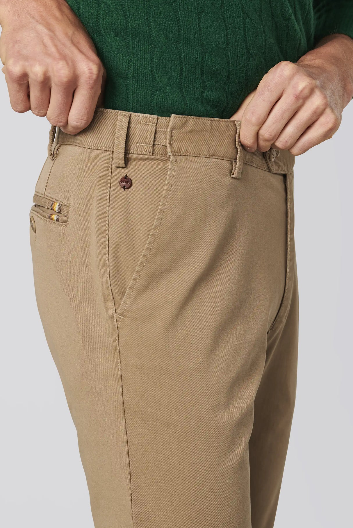 MEYER Oslo Trousers - 316 Luxury Cotton Chinos - Camel