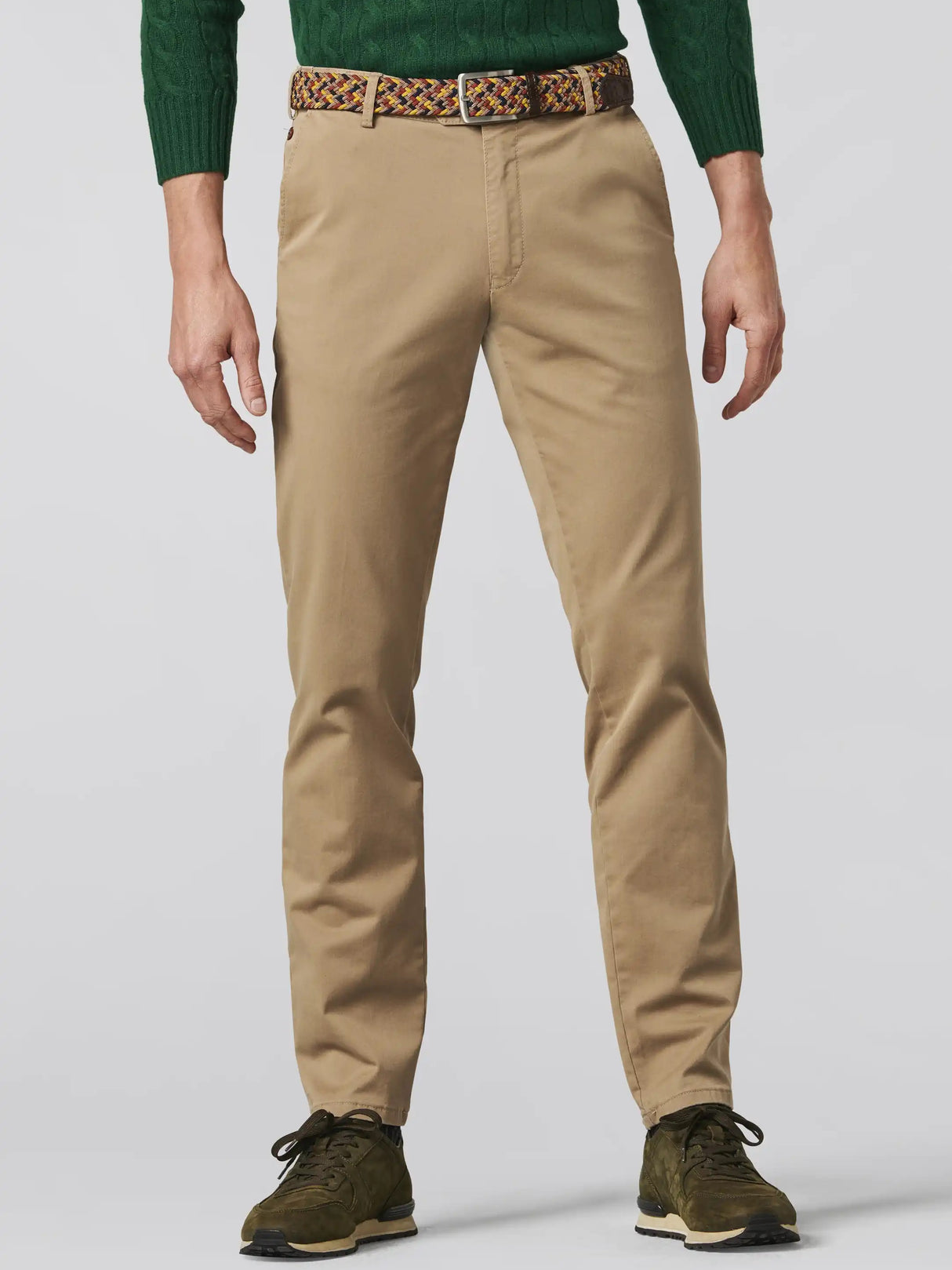 MEYER Oslo Trousers - 316 Luxury Cotton Chinos - Camel