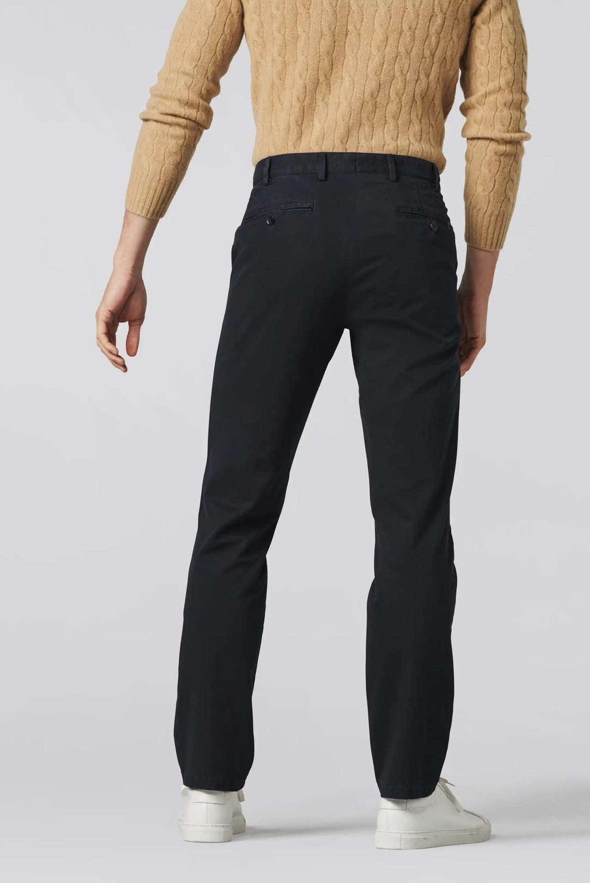 MEYER Oslo Trousers - 316 Luxury Cotton Chinos - Navy