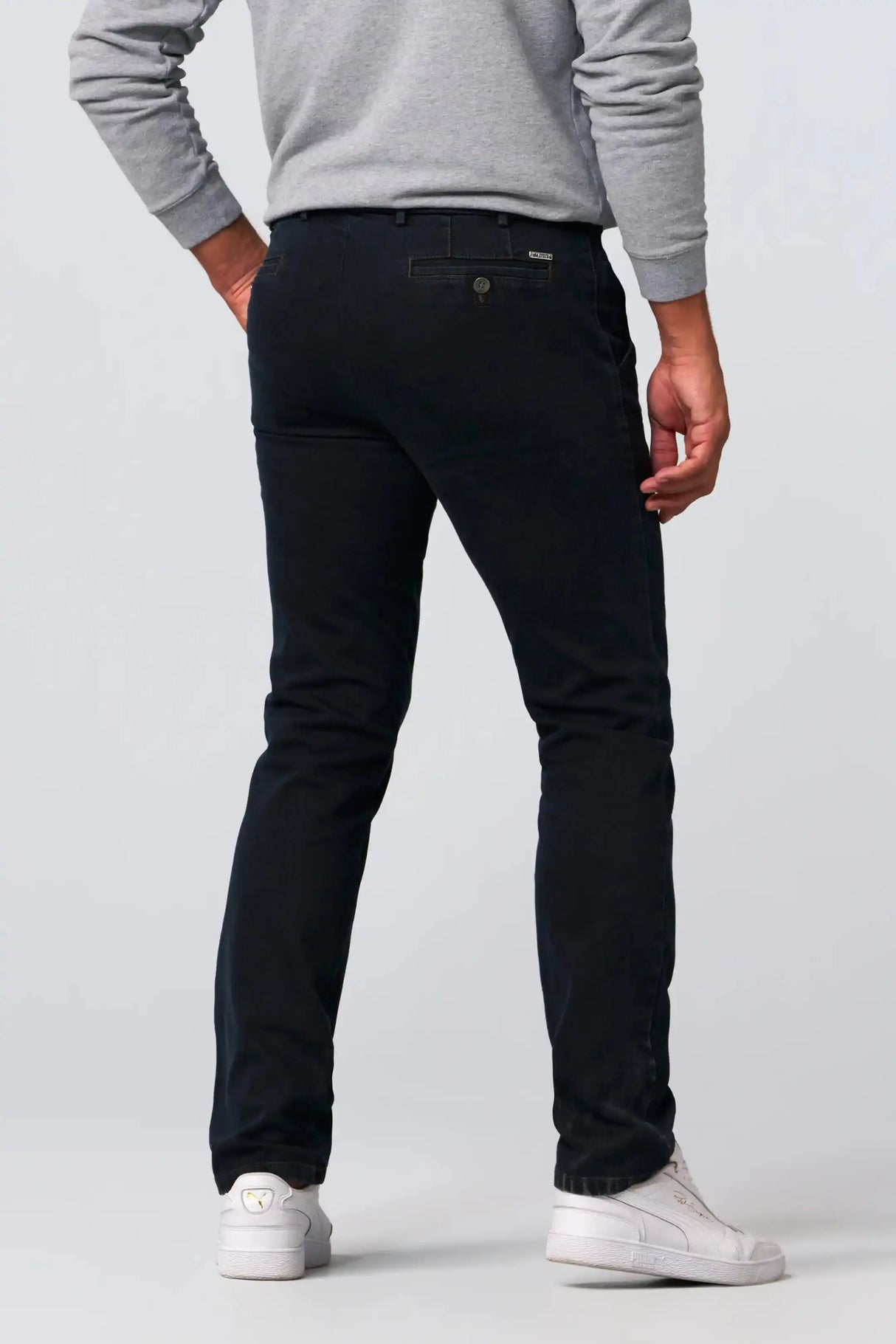 MEYER Roma Denim Trousers - 629 Stretch Core Spun - Navy Meyer