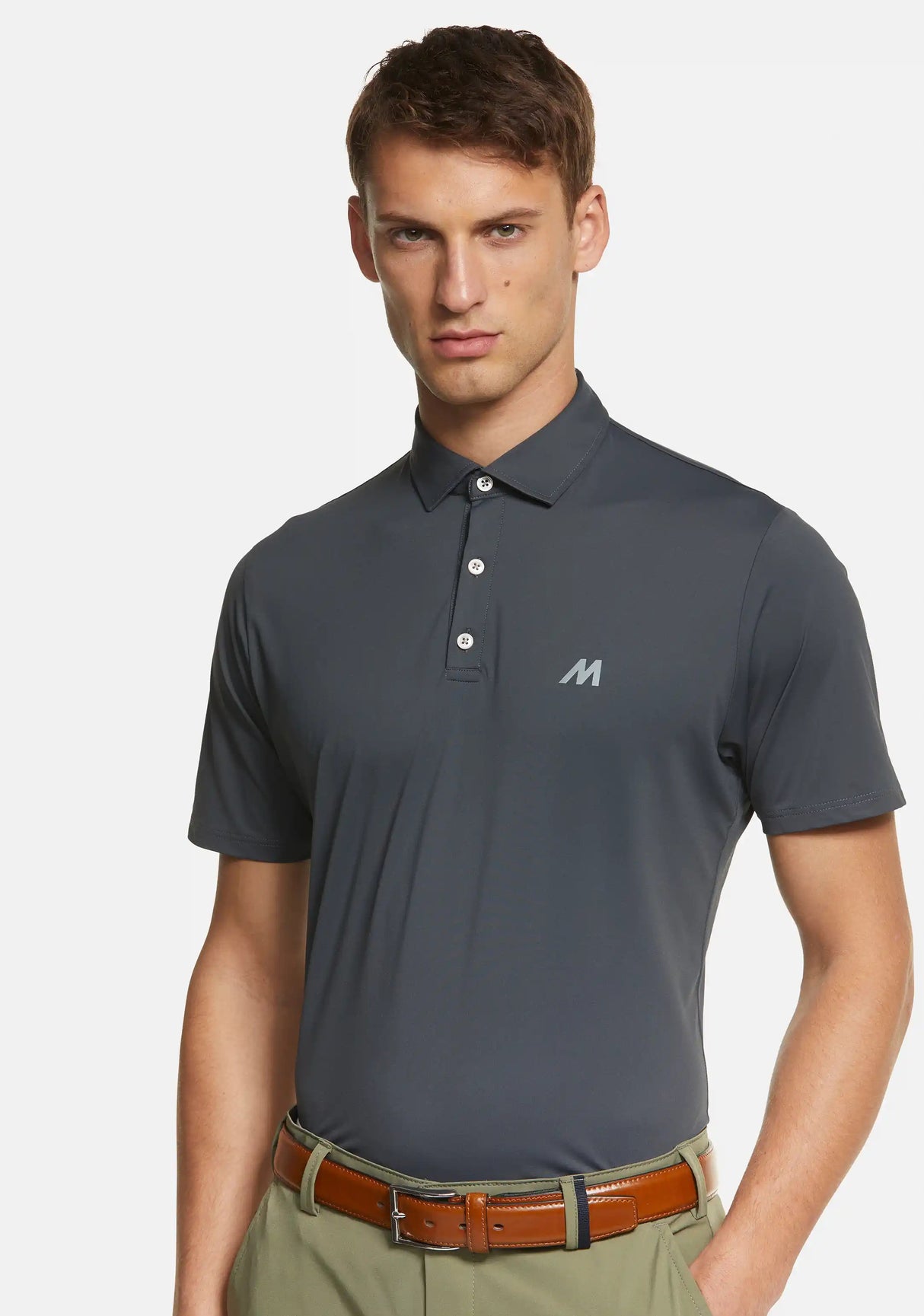 MEYER Golf Polo Shirt - Tiger 9005 Performance Active - Charcoal