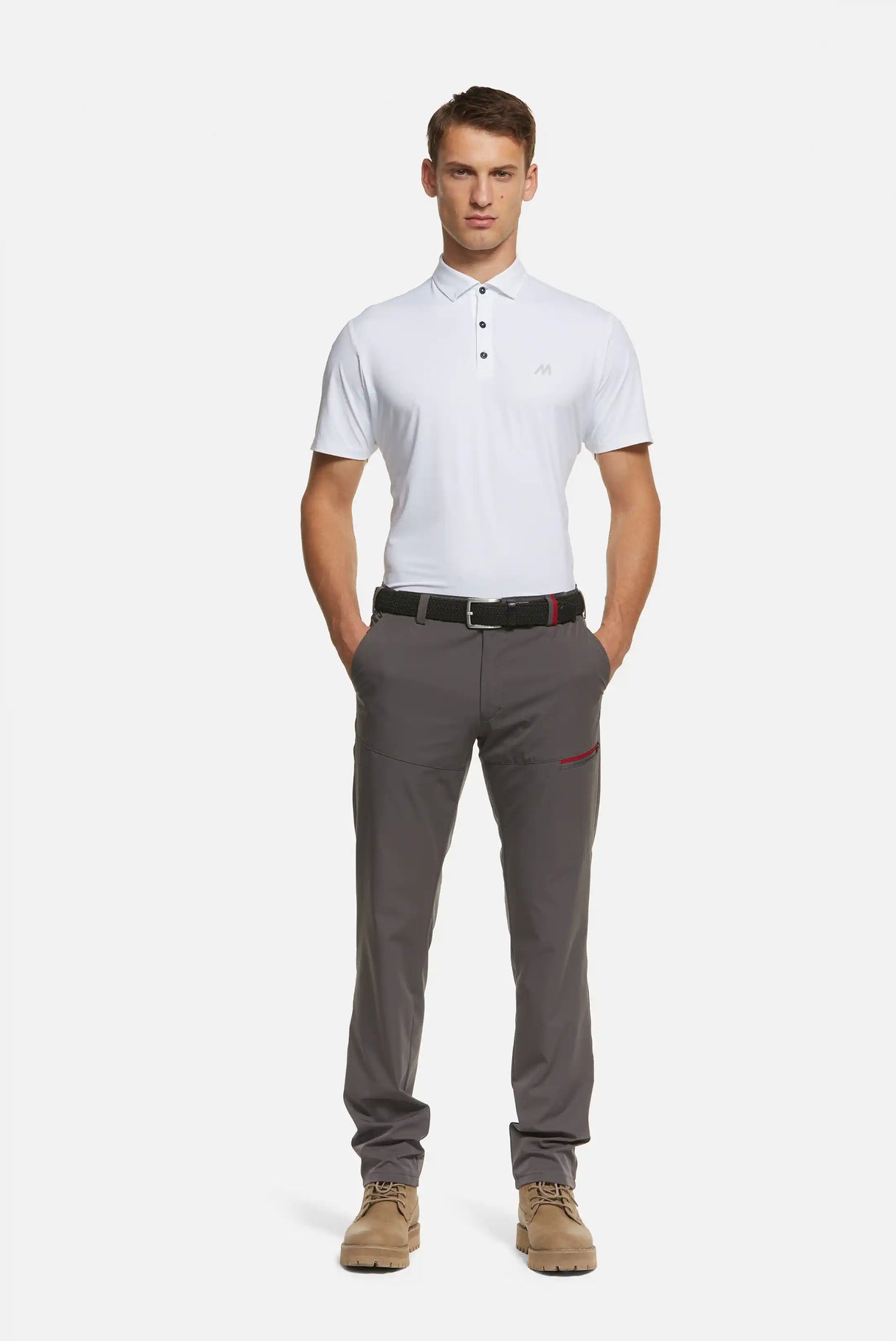 MEYER Golf Polo Shirt - Tiger 9005 Performance Active - White