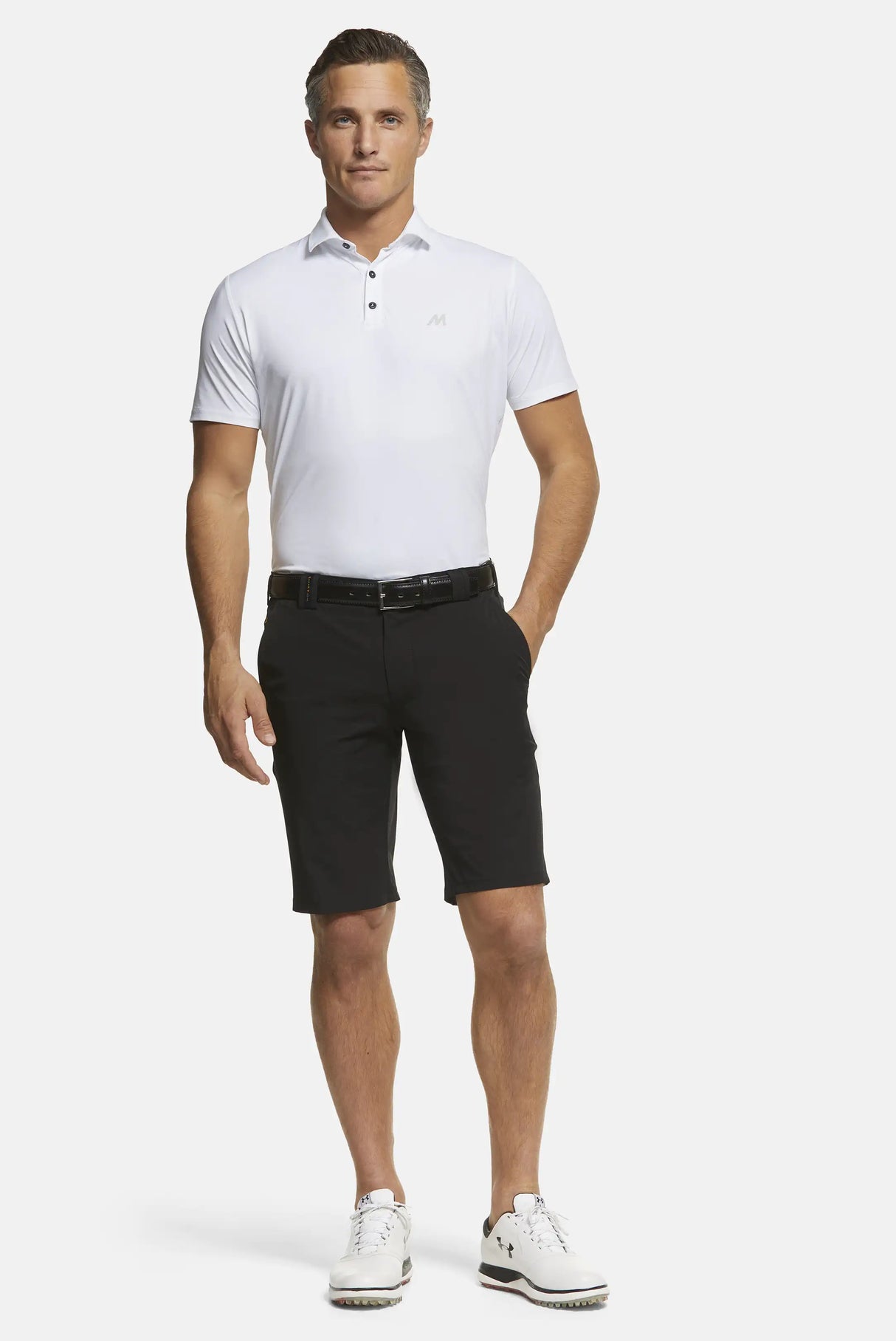 MEYER Golf Shorts - St. Andrews 8070 High Performance Cotton - Black Meyer