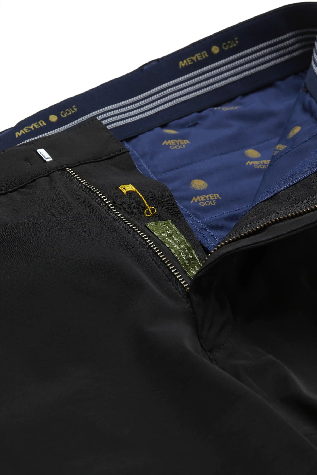 MEYER Golf Shorts - St. Andrews 8070 High Performance Cotton - Black Meyer