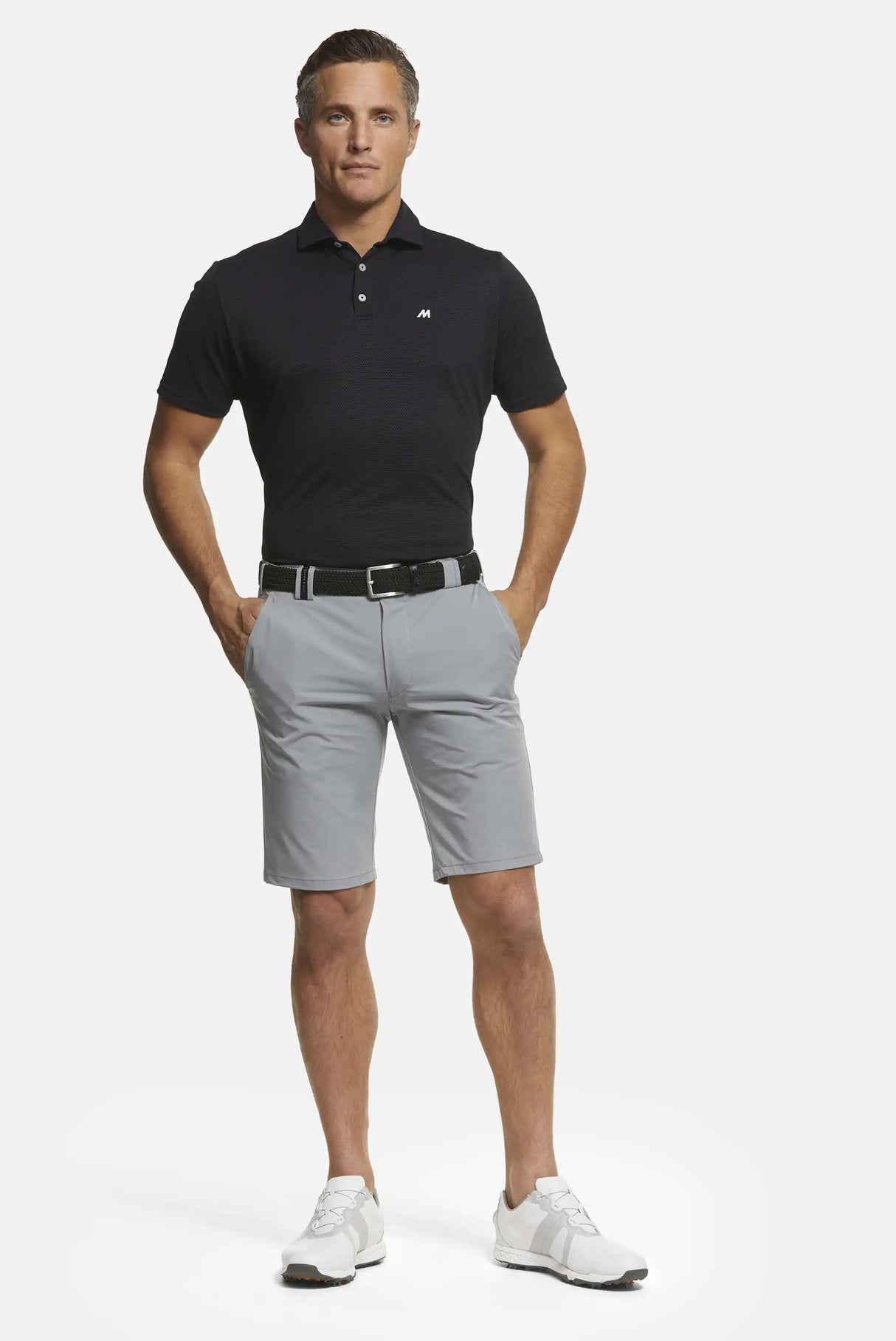 MEYER Golf Shorts - St. Andrews 8070 High Performance Cotton - Grey Meyer