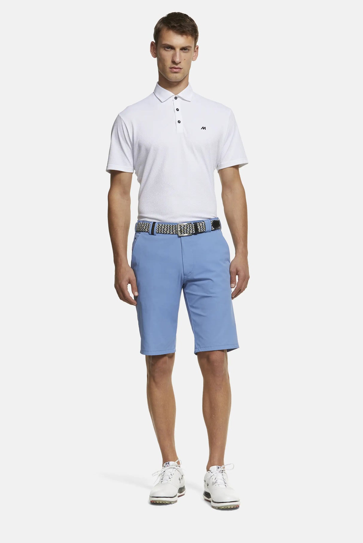 30% OFF - MEYER Golf Shorts - St. Andrews 8070 High Performance Cotton - Light Blue - Size: 40" Waist Meyer