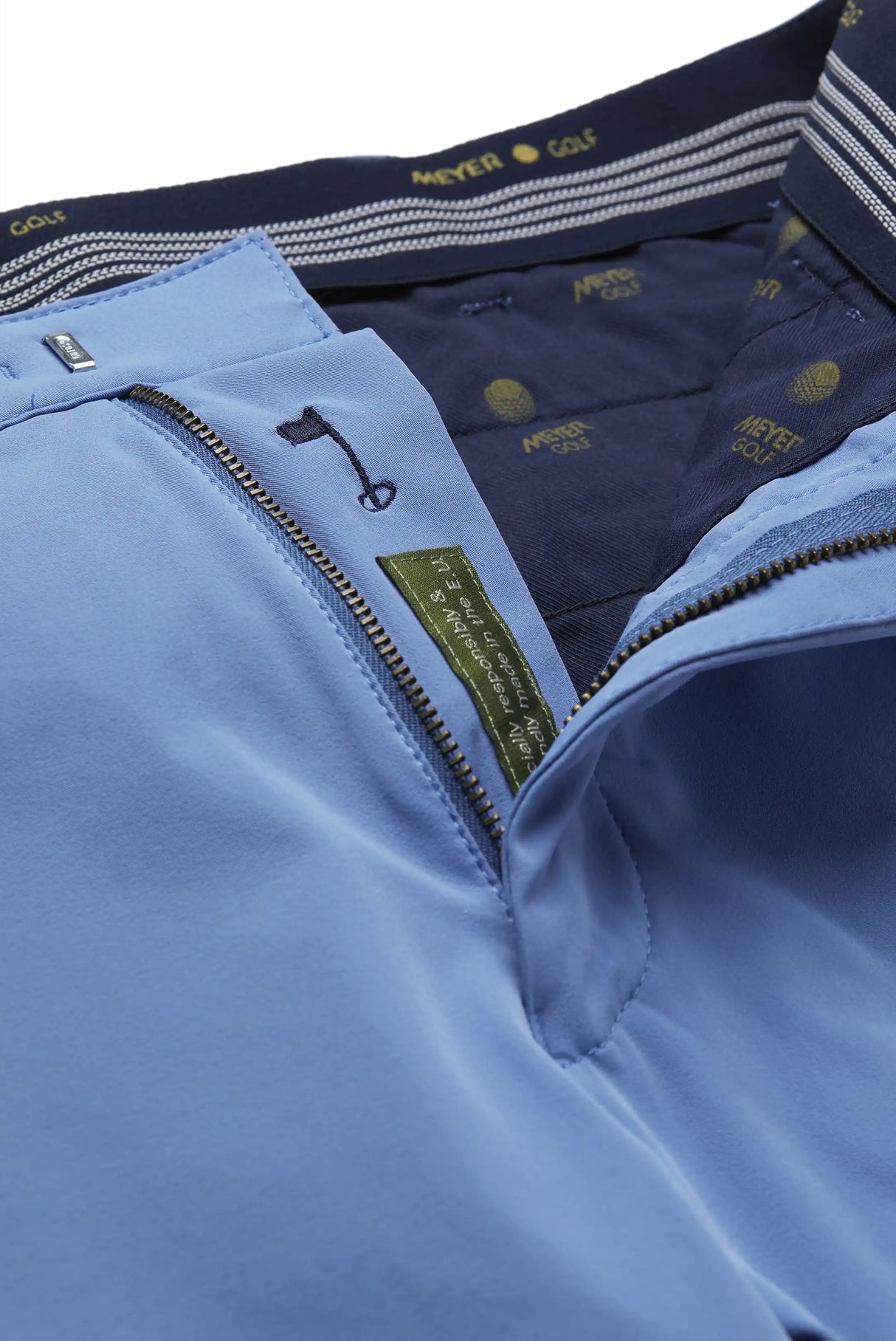 30% OFF - MEYER Golf Shorts - St. Andrews 8070 High Performance Cotton - Light Blue - Size: 40" Waist Meyer