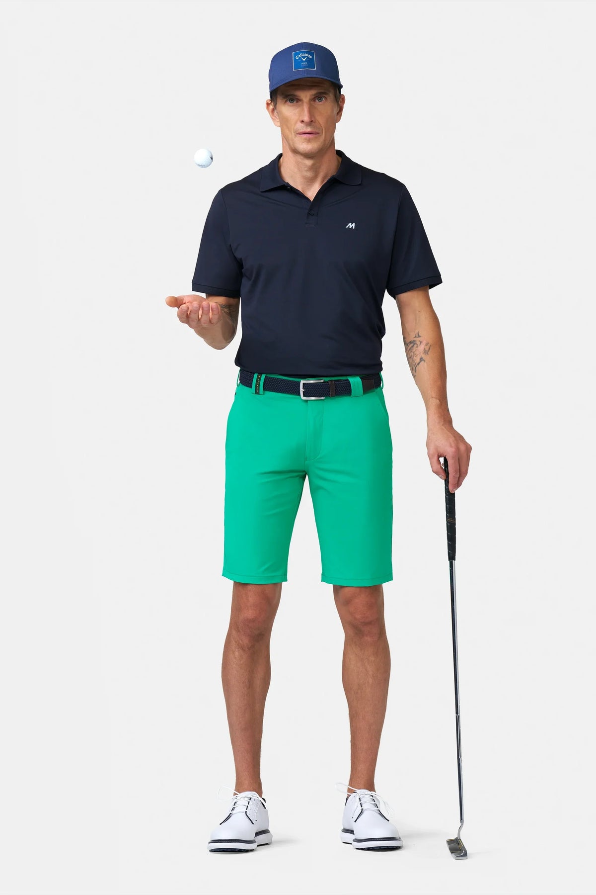 MEYER Golf Shorts - St. Andrews 8070 High Performance Stretch - Green