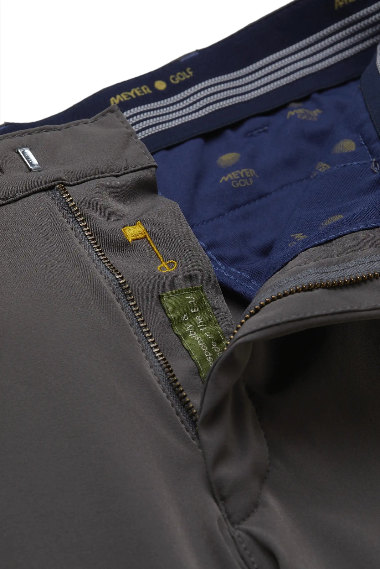MEYER Golf Trousers - Augusta 8070 High Performance Chinos - Dark Grey Meyer