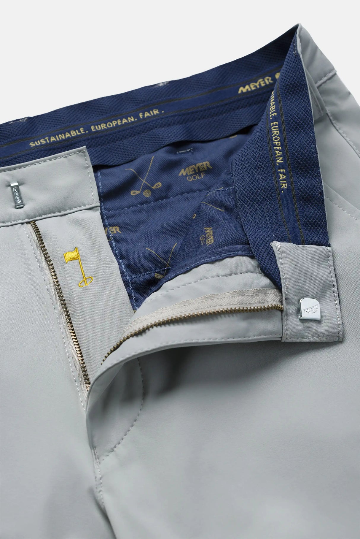 MEYER Golf Trousers - Augusta 8070 High Performance Chinos - Grey Meyer