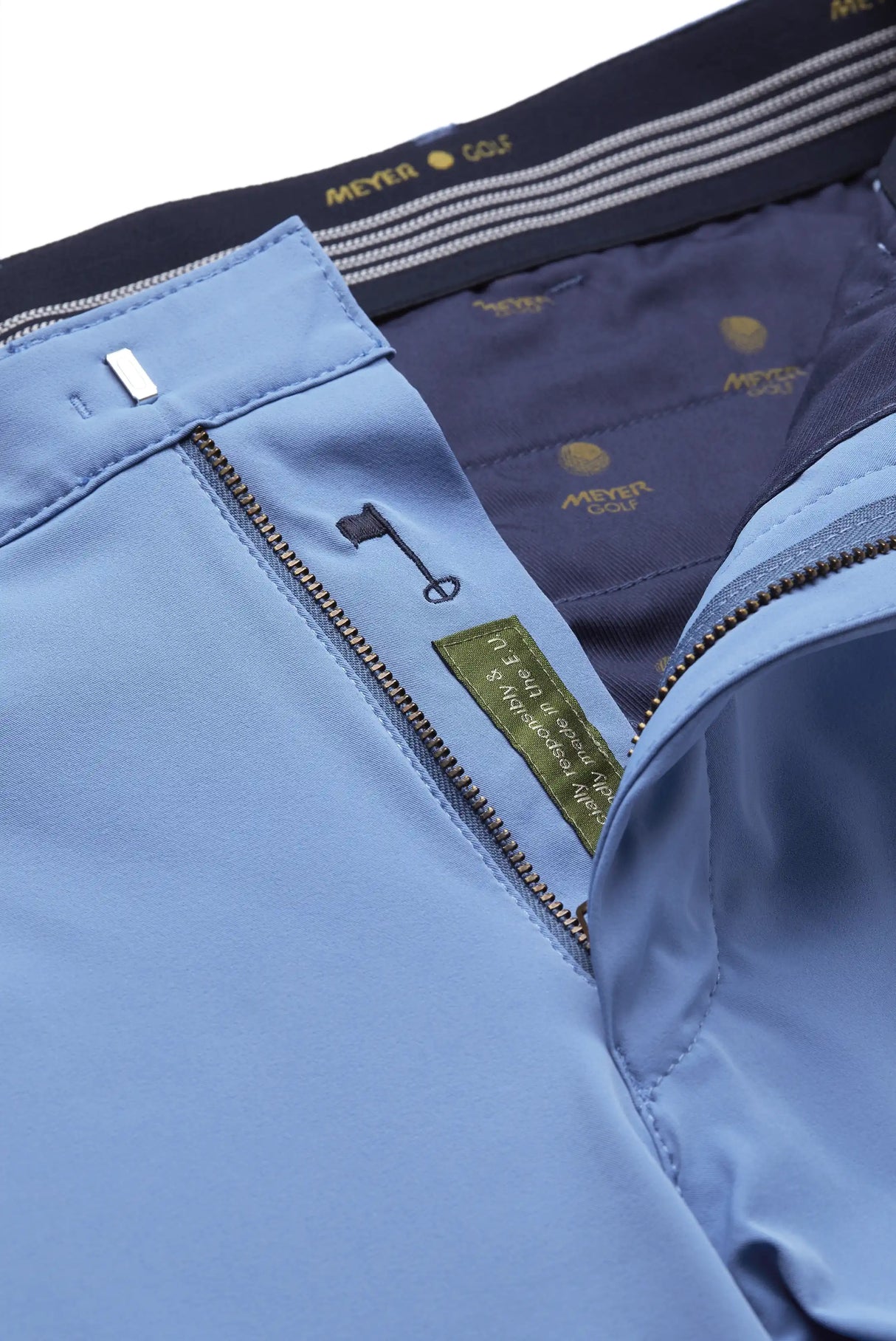 40% OFF - MEYER Golf Trousers - Augusta 8070 High Performance Chinos - Light Blue - Size: 32 SHORT Meyer
