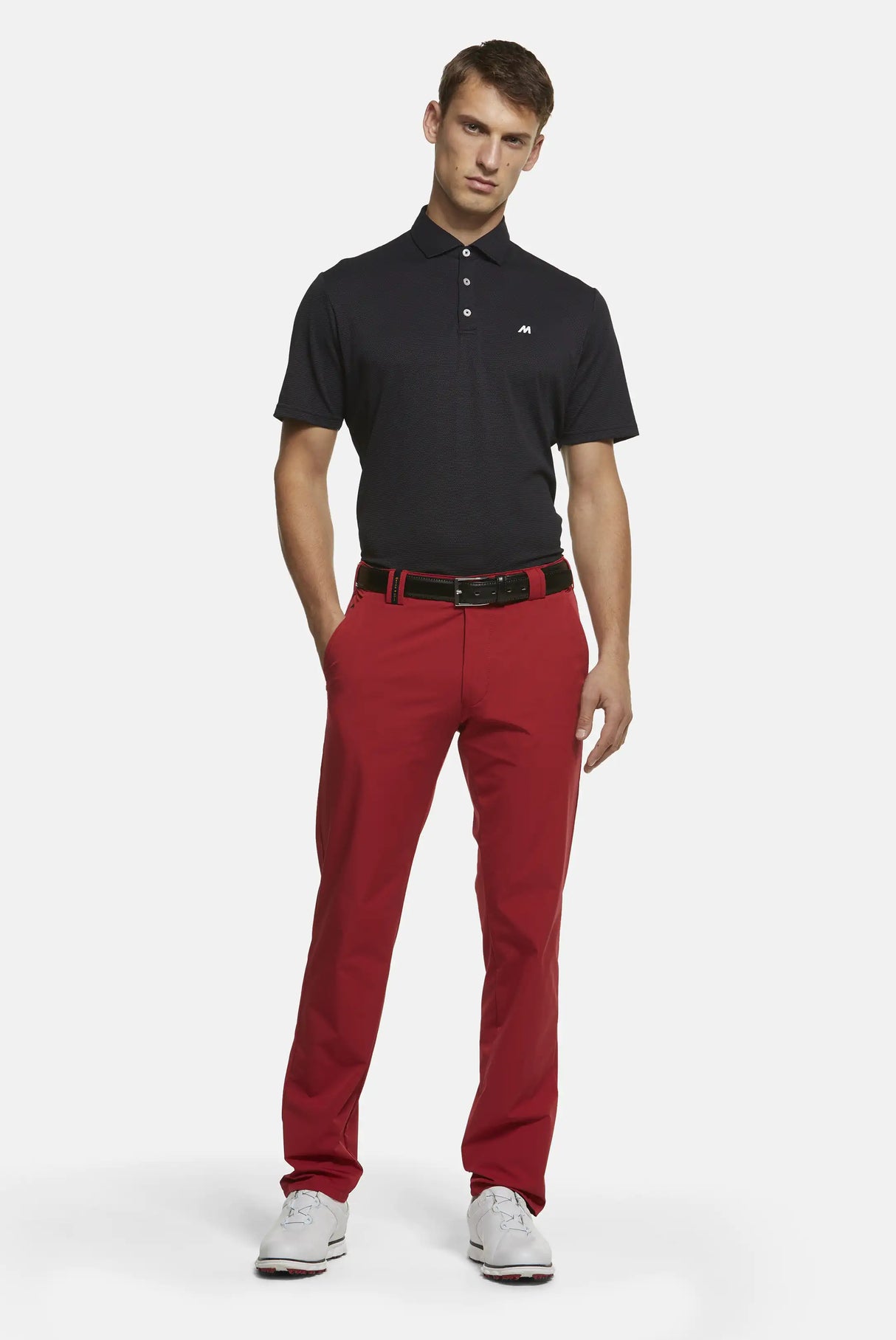MEYER Golf Trousers - Augusta 8070 High Performance Chinos - Red Meyer