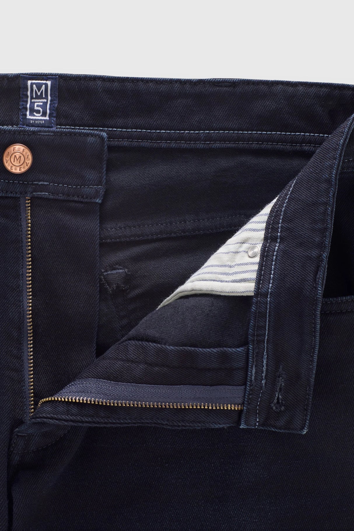 MEYER M5 Jeans – 6267 Modern Fit – Hand-Finished Organic Denim – Dark Blue