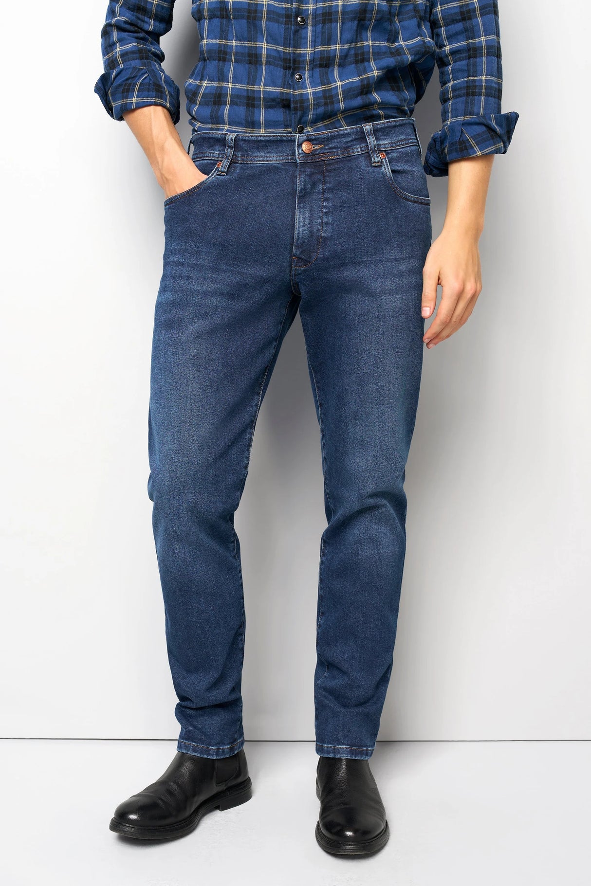 MEYER Jeans – M5 6267 Modern Fit – Hand-Finished Organic Denim – Stone Blue