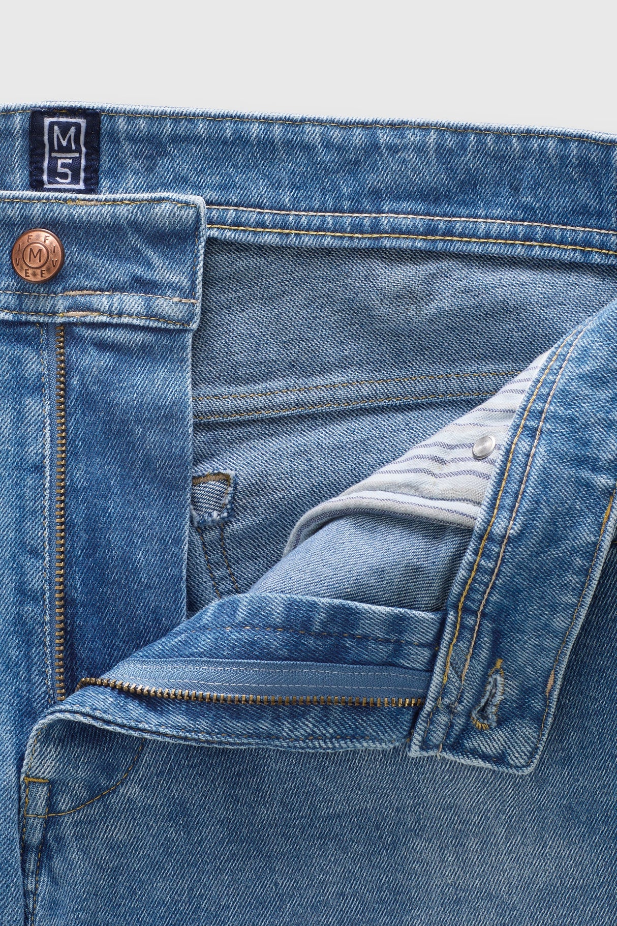 MEYER Jeans – M5 6268 Modern Fit – Super Stretch Hand-Finished Denim – Light Blue