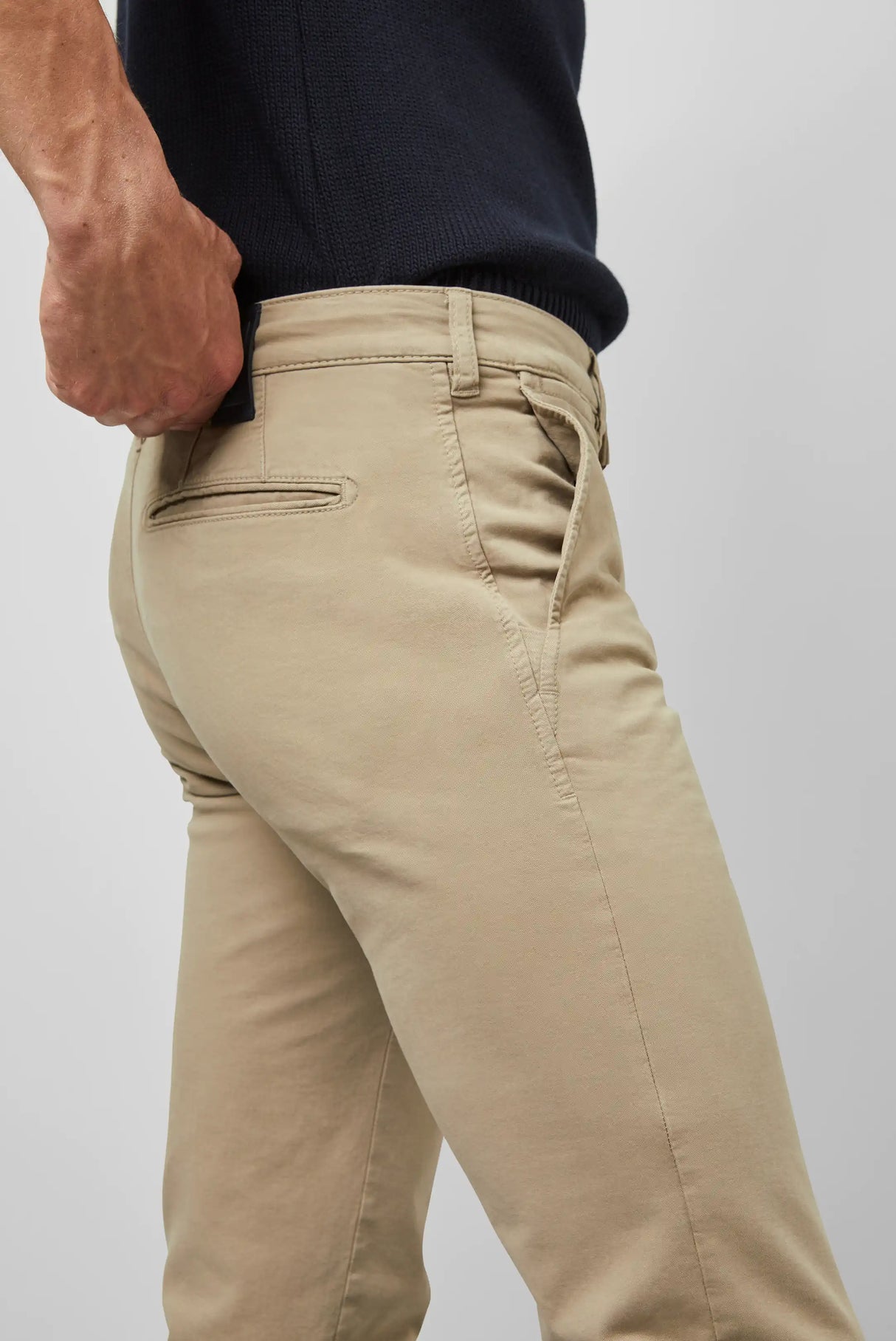 MEYER M5 Chinos - 6001 Soft Stretch Cotton Slim - Beige