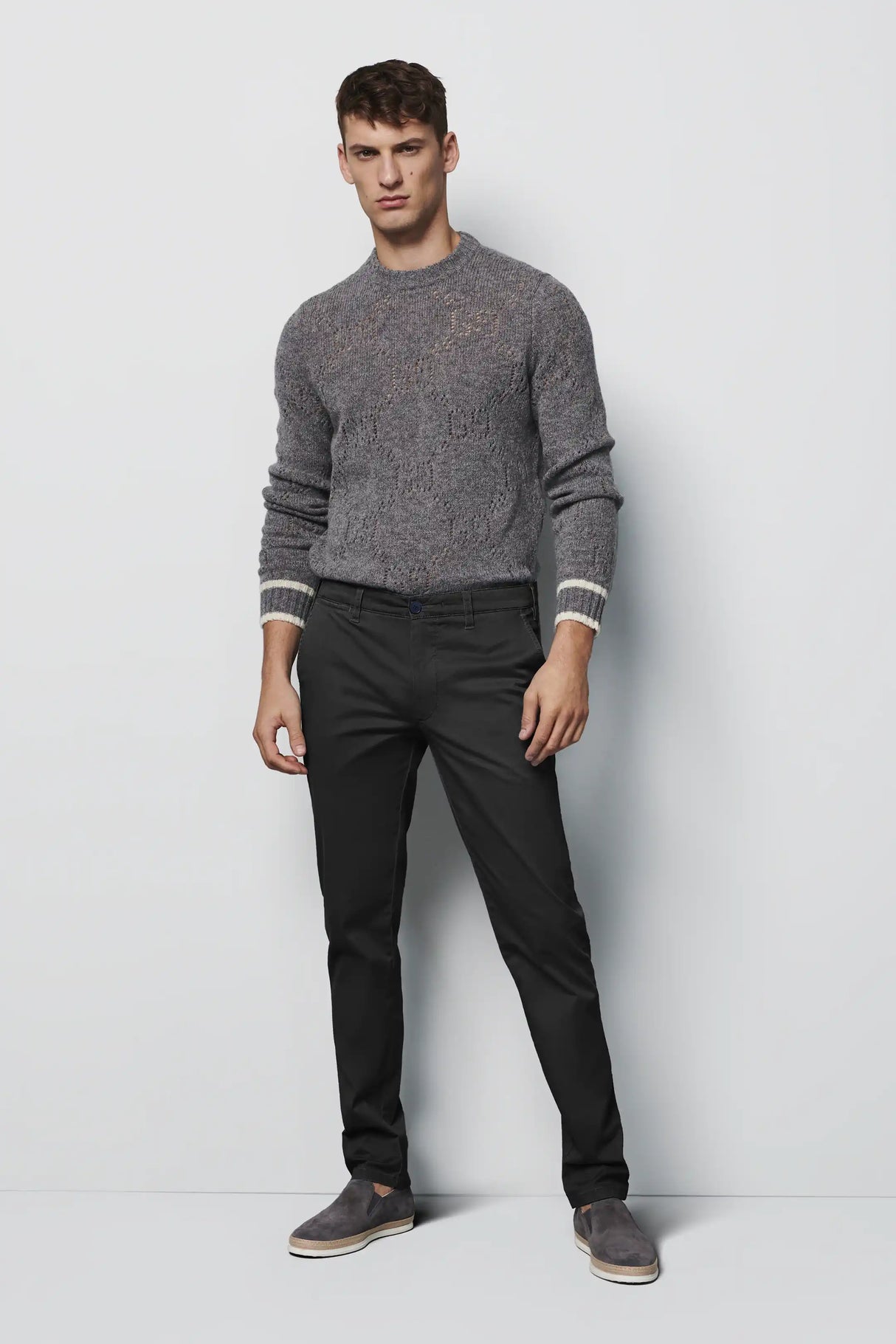MEYER M5 Jeans - 6001 Soft Stretch Cotton Chinos - Black Meyer
