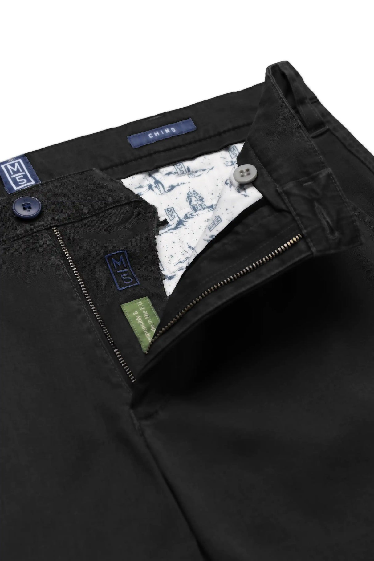 MEYER M5 Jeans - 6001 Soft Stretch Cotton Chinos - Black Meyer